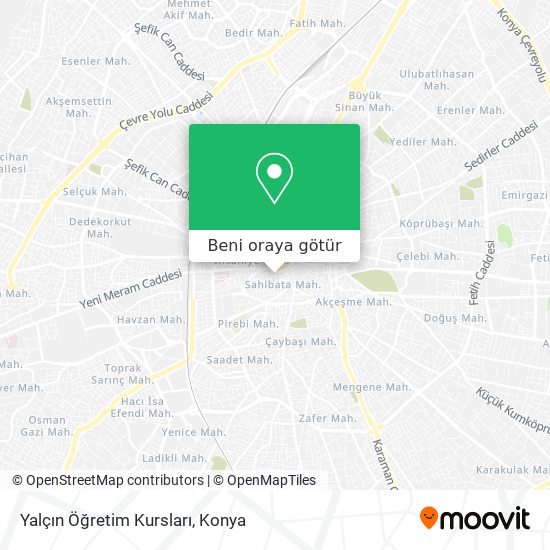 Yalçın Öğretim Kursları harita