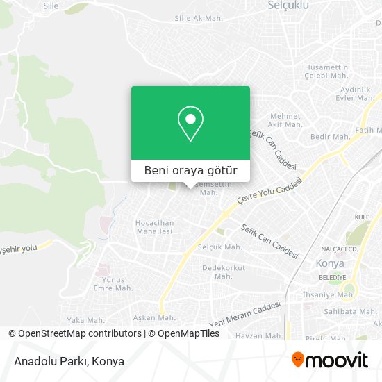 Anadolu Parkı harita