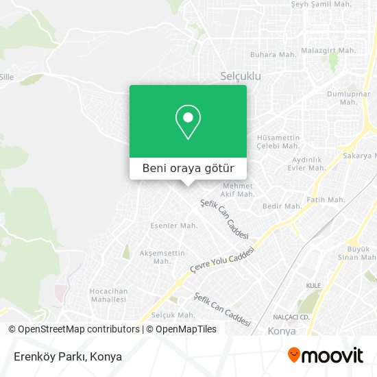 Erenköy Parkı harita