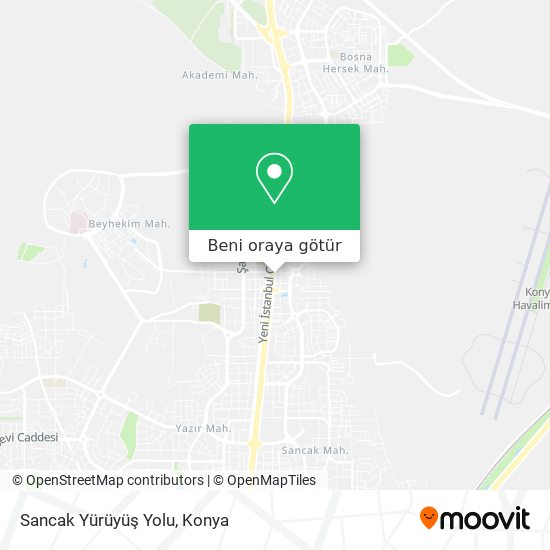 Sancak Yürüyüş Yolu harita