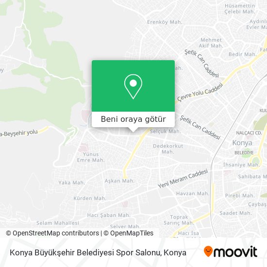 Konya Büyükşehir Belediyesi Spor Salonu harita