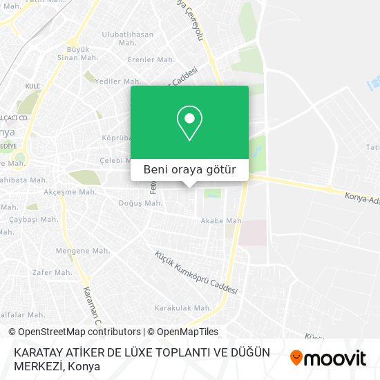 KARATAY ATİKER DE LÜXE TOPLANTI VE DÜĞÜN MERKEZİ harita