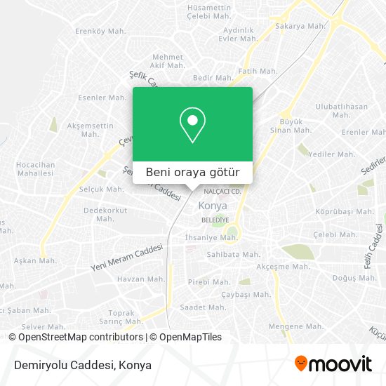 Demiryolu Caddesi harita