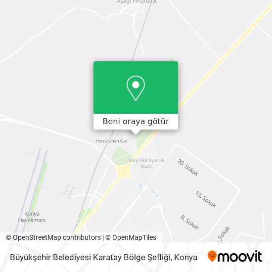 Büyükşehir Belediyesi Karatay Bölge Şefliği harita