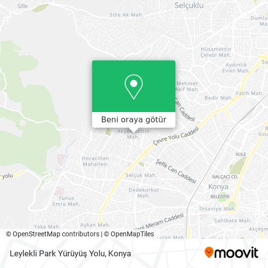 Leylekli Park Yürüyüş Yolu harita