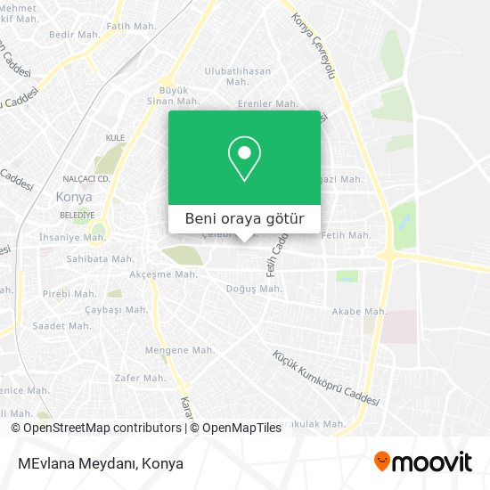 MEvlana Meydanı harita