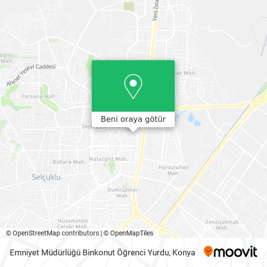 Emniyet Müdürlüğü Binkonut Öğrenci Yurdu harita