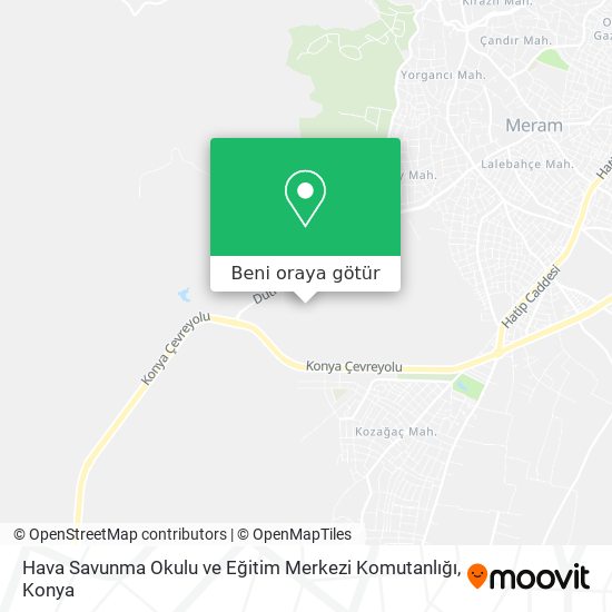 Hava Savunma Okulu ve Eğitim Merkezi Komutanlığı harita