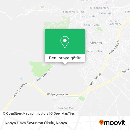 Konya Hava Savunma Okulu harita