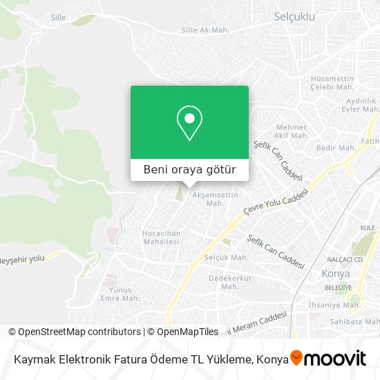 Kaymak Elektronik Fatura Ödeme TL Yükleme harita
