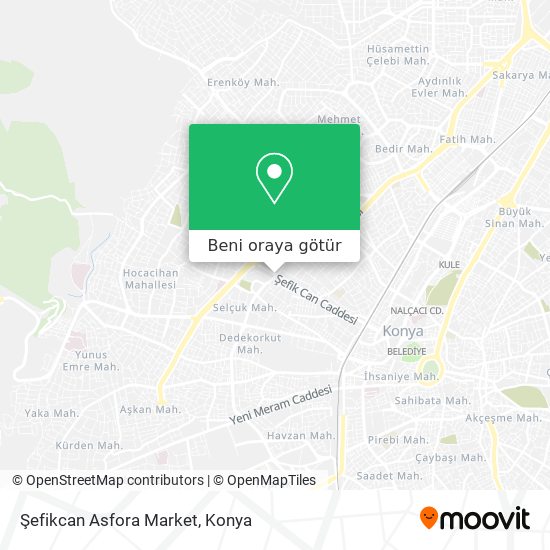 Şefikcan Asfora Market harita