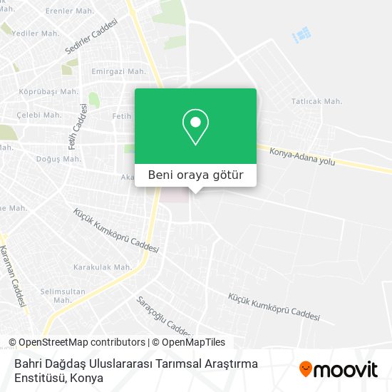 Bahri Dağdaş Uluslararası Tarımsal Araştırma Enstitüsü harita