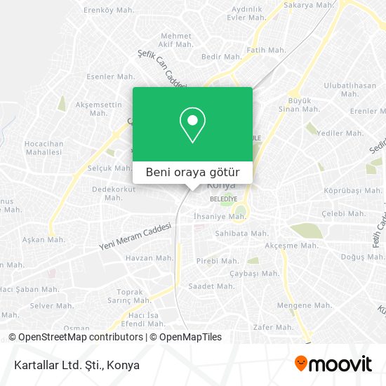 Kartallar Ltd. Şti. harita