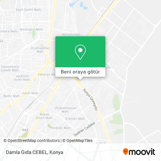 Damla Gıda CEBEL harita