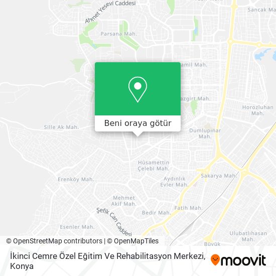 İkinci Cemre Özel Eğitim Ve Rehabilitasyon Merkezi harita