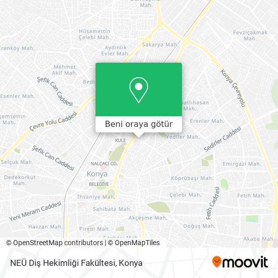 NEÜ Diş Hekimliği Fakültesi harita