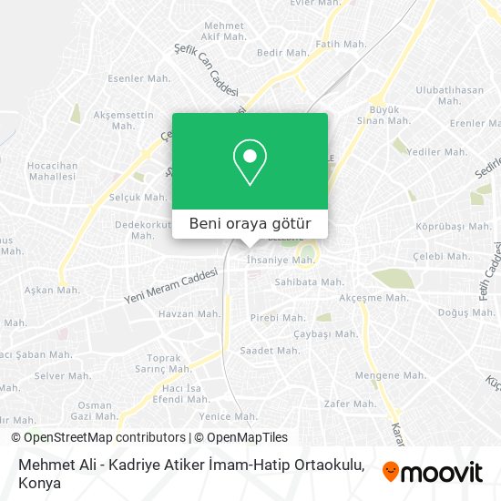 Mehmet Ali - Kadriye Atiker İmam-Hatip Ortaokulu harita