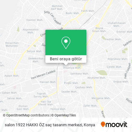salon 1922 HAKKI ÖZ saç tasarım merkezi harita