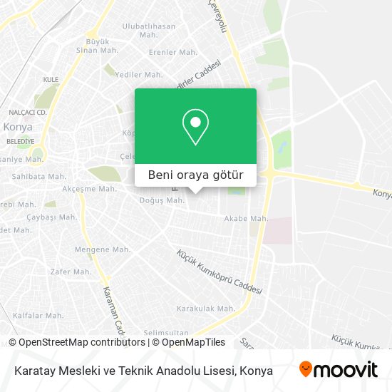 Karatay Mesleki ve Teknik Anadolu Lisesi harita
