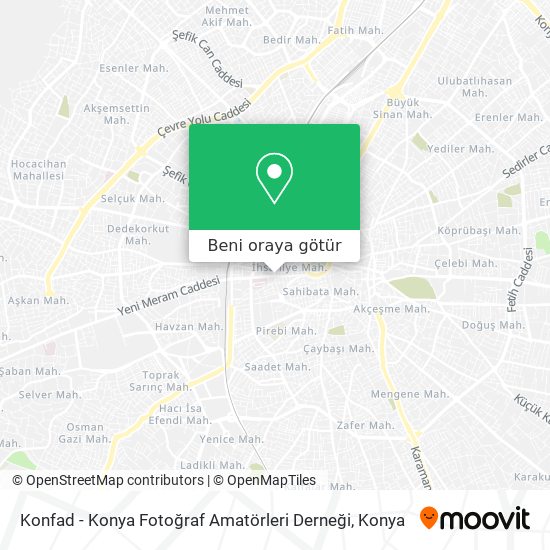 Konfad - Konya Fotoğraf Amatörleri Derneği harita