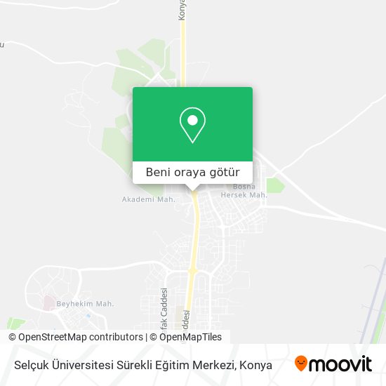 Selçuk Üniversitesi Sürekli Eğitim Merkezi harita