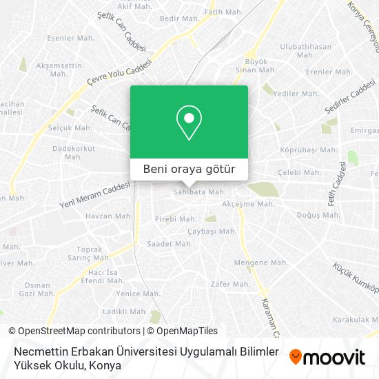 Necmettin Erbakan Üniversitesi Uygulamalı Bilimler Yüksek Okulu harita