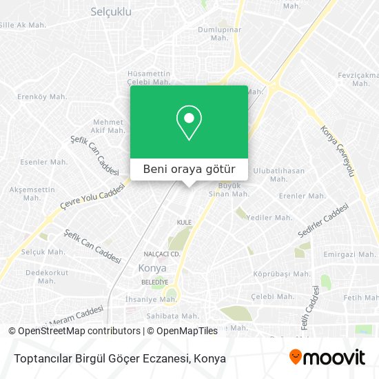 Toptancılar Birgül Göçer Eczanesi harita