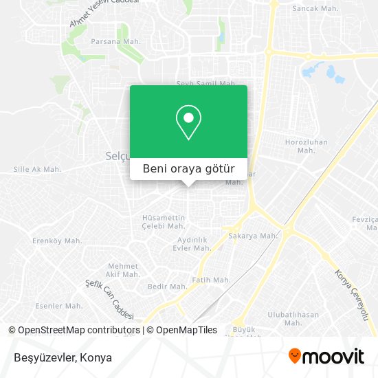 Beşyüzevler harita