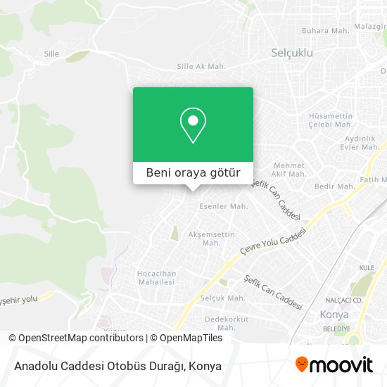 Anadolu Caddesi Otobüs Durağı harita