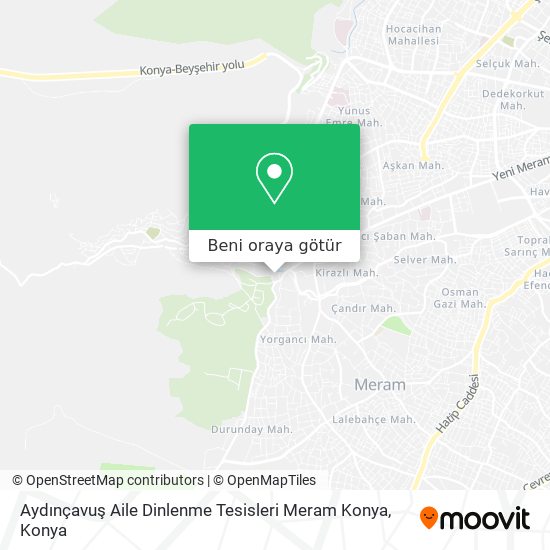 Aydınçavuş Aile Dinlenme Tesisleri Meram Konya harita