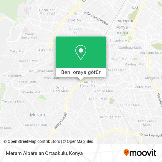 Meram Alparslan Ortaokulu harita
