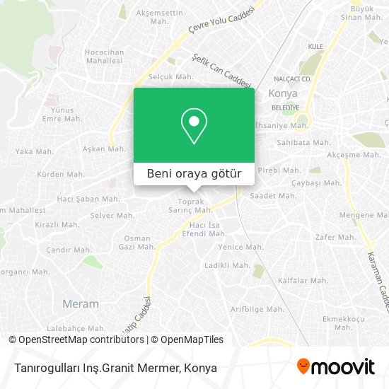 Tanırogulları Inş.Granit Mermer harita