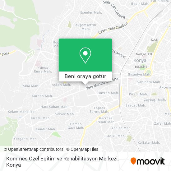 Kommes Özel Eğitim ve Rehabilitasyon Merkezi harita