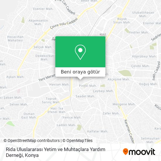 Rida Uluslararası Yetim ve Muhtaçlara Yardım Derneği harita
