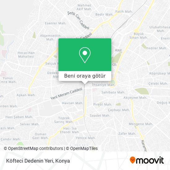 Köfteci Dedenin Yeri harita