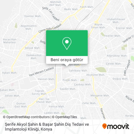 Şerife Akyol Şahin & Başar Şahin Diş Tedavi ve İmplantoloji Kliniği harita