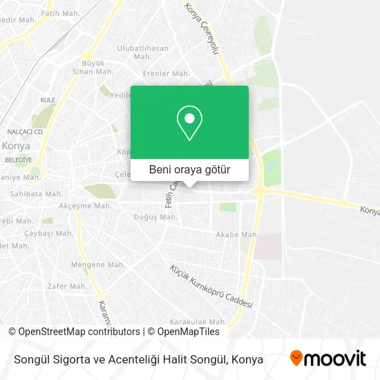 Songül Sigorta ve Acenteliği Halit Songül harita
