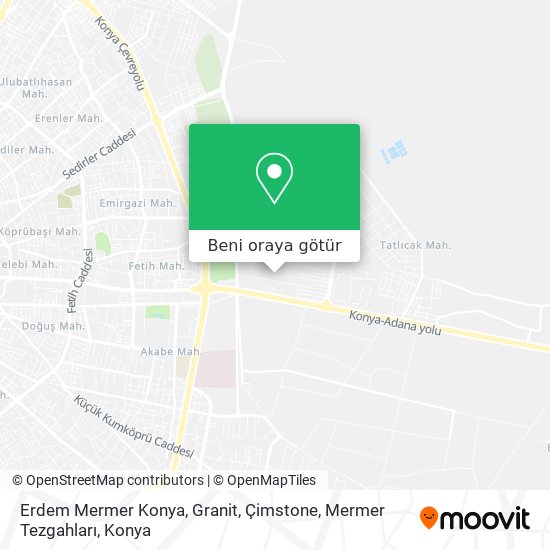 Erdem Mermer Konya, Granit, Çimstone, Mermer Tezgahları harita