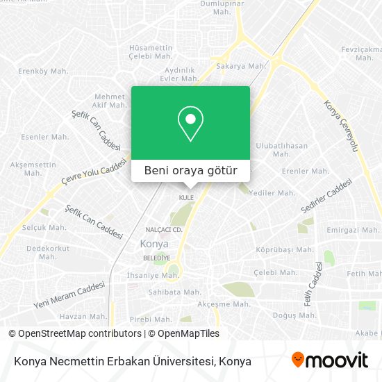 Konya Necmettin Erbakan Üniversitesi harita