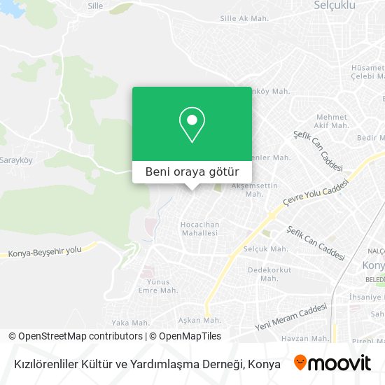 Kızılörenliler Kültür ve Yardımlaşma Derneği harita