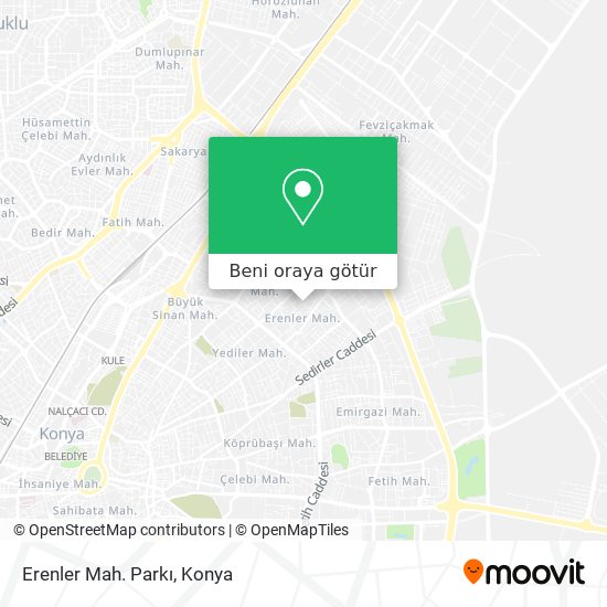 Erenler Mah. Parkı harita