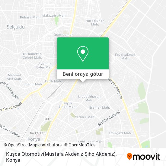 Kuşca Otomotiv(Mustafa Akdeniz-Şiho Akdeniz) harita