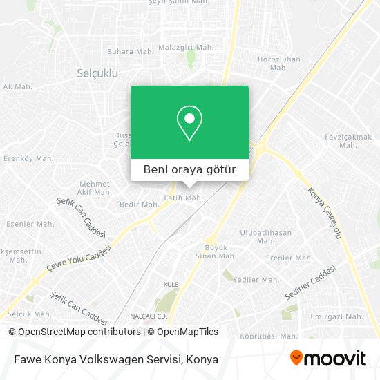 Fawe Konya Volkswagen Servisi harita