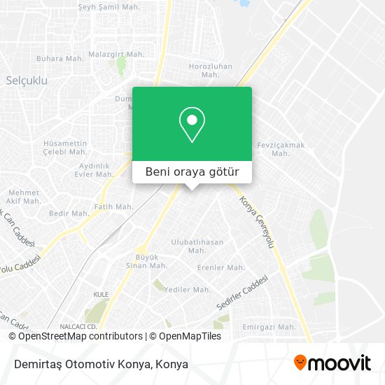 Demirtaş Otomotiv Konya harita