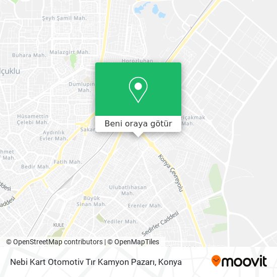 Nebi Kart Otomotiv Tır Kamyon Pazarı harita