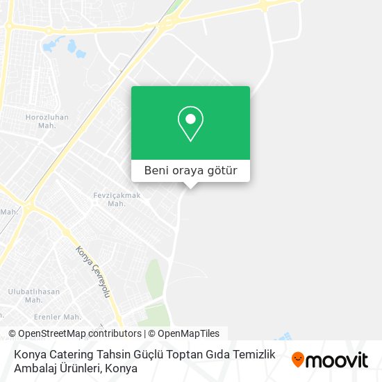 Konya Catering Tahsin Güçlü Toptan Gıda Temizlik Ambalaj Ürünleri harita