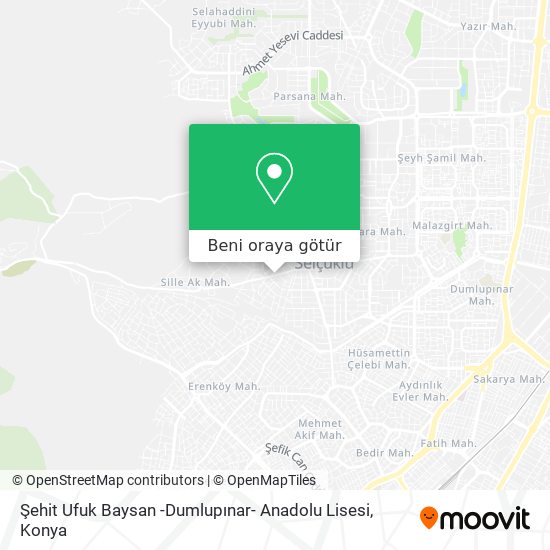 Şehit Ufuk Baysan -Dumlupınar- Anadolu Lisesi harita