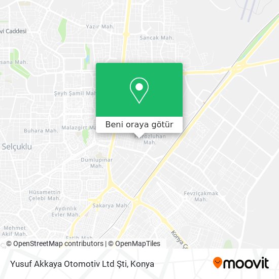 Yusuf Akkaya Otomotiv Ltd Şti harita