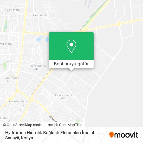 Hydroman Hidrolik Bağlantı Elemanları İmalat Sanayii harita