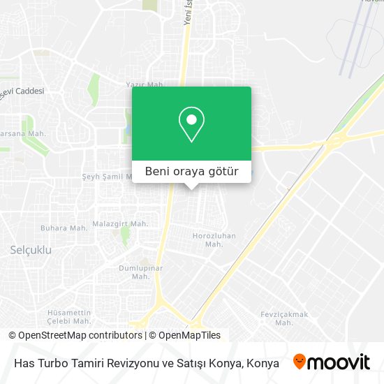 Has Turbo Tamiri Revizyonu ve Satışı Konya harita
